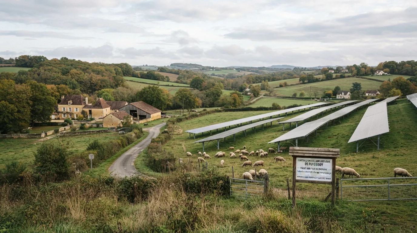 Panneaux solaires en Dordogne : le projet de 50 hectares qui divise un village