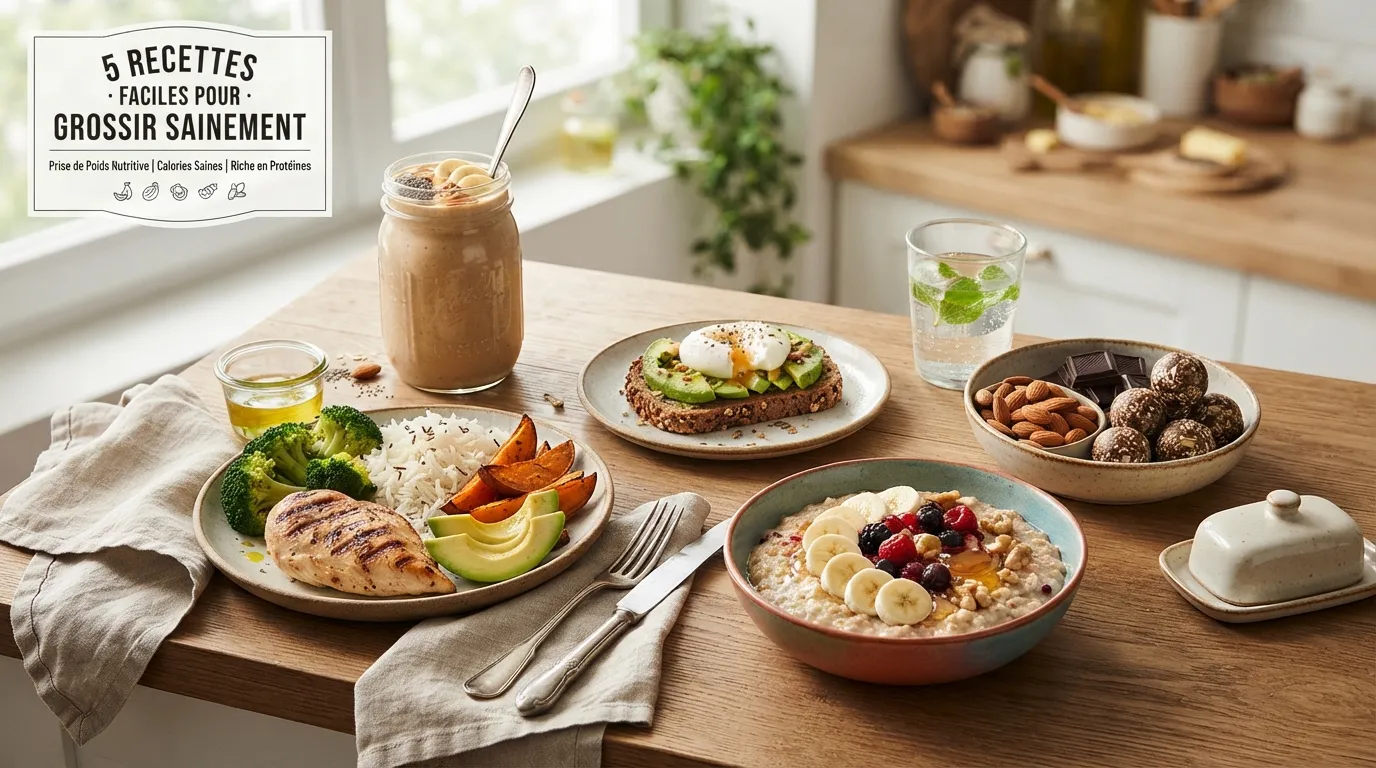 5 recettes faciles pour grossir sainement