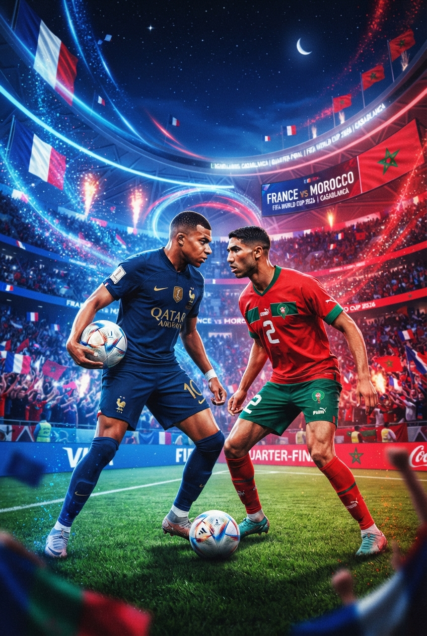 Sport — France Maroc 2026: France vs Morocco 2026: quarter-final preview, predicted lineups and stakes